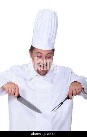 Chef heureux Banque D'Images