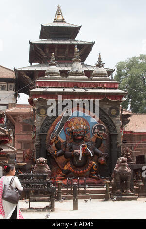 Kala Bhairav dans Durbar Square (Basantapur Kshetra) Katmandou Népal Darbar Banque D'Images