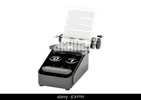 Machine à écrire pour le programmeur, rendu 3D Banque D'Images