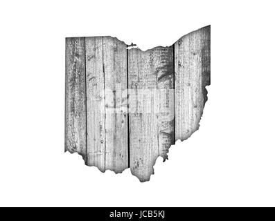 Site de l'Ohio sur Weathered Wood Banque D'Images