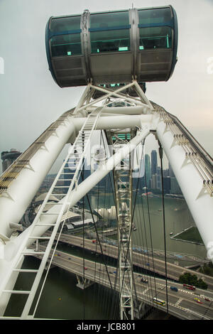 Voir une partie de la structure de la Singapore Flyer Banque D'Images