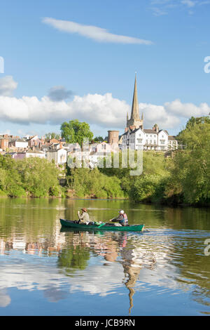 La jolie ville de Riverside Ross on Wye, Herefordshire, Angleterre, RU Banque D'Images