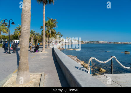 Le port de Paphos, zone touristique, front de mer, Chypre Banque D'Images