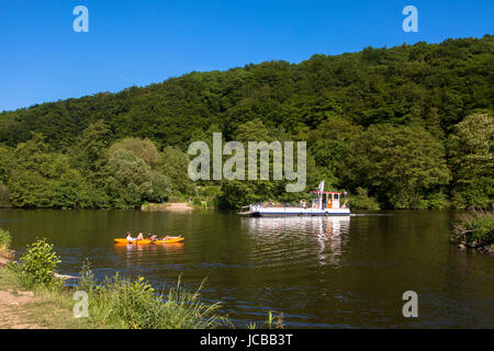 L'Allemagne, la Ruhr, Witten, Ruhrtal traversier sur la rivière Ruhr dans Witten-Herbede. Banque D'Images