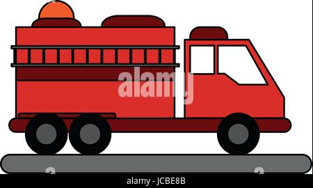 Camion à incendie met le feu Illustration de Vecteur