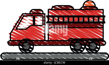 Camion à incendie met le feu Illustration de Vecteur