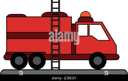 Camion à incendie met le feu Illustration de Vecteur