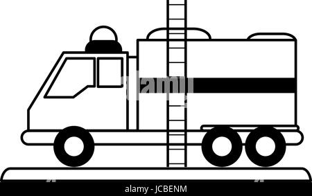 Camion à incendie met le feu Illustration de Vecteur