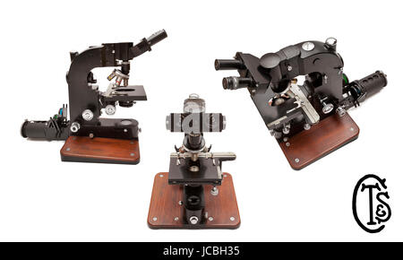 Cooke Troughton & Simms vintage microscope composé, support universel, M4000, vers 1945 Banque D'Images