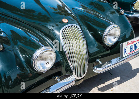 Jaguar anciens at La Jolla Concourse d'élégance car show Banque D'Images