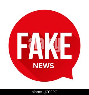 Fake News avertissement speech bubble Illustration de Vecteur