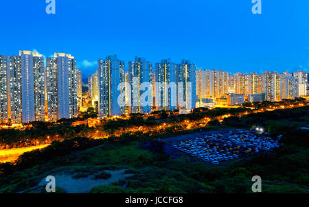 Domaine public à Hong Kong at night Banque D'Images