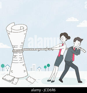 Ajustement de l'impôt à la fin de l'année Banque D'Images