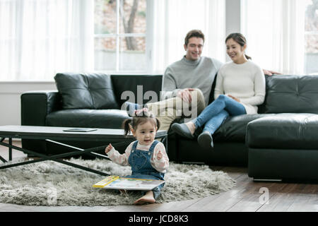 Famille multiculturelle harmonieuse Banque D'Images