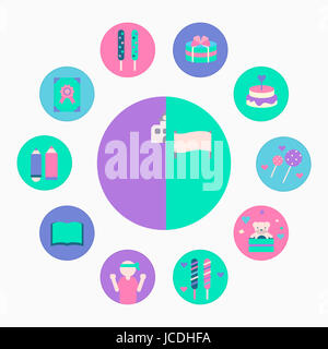 Ensemble de divers icônes liées à Novembre Banque D'Images