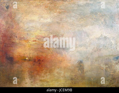 Joseph Mallord William Turner Soleil au-dessus d'un lac Banque D'Images