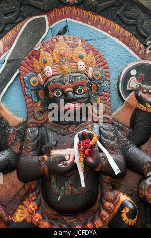 Kala Bhairav dans Durbar Square (Basantapur Kshetra) Katmandou Népal Darbar Banque D'Images