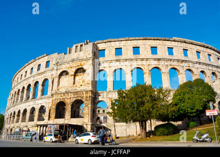 Pula Arena, époque romaine, l'amphithéâtre de Pula, Istrie, Croatie Banque D'Images