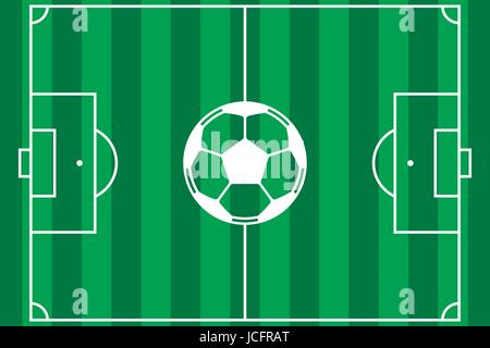 Ou un terrain de soccer, terrain de football. Vector illustration Illustration de Vecteur