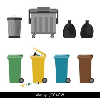 Les poubelles télévision icons Illustration de Vecteur