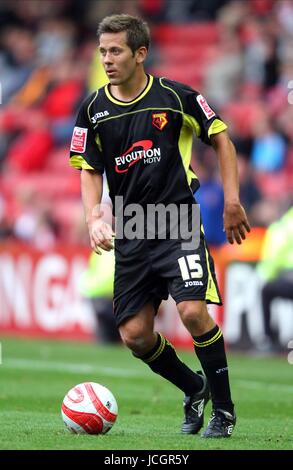 JON HARLEY Watford FC MIDDLESBROUGH V WATFORD STADE RIVERSIDE, MIDDLESBROUGH, Angleterre 17 octobre 2009 GAA1149 ATTENTION ! Cette photo ne peut être utilisée que pour les journaux et/ou à des fins d'édition de magazines. Ne peut être utilisé pour l'utilisation en ligne/Internet, ni pour les publications impliquant 1 joueur, 1 ou 1 Concours Club, sans l'autorisation écrite de Football DataCo Ltd. Pour toute question, veuillez communiquer avec le Football DataCo Ltd au  +44 (0) 207 864 9121 Banque D'Images