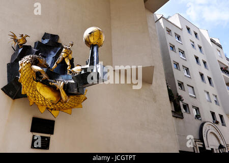 Le Défenseur du temps, Quartier de l'Horloge, Paris, France Banque D'Images