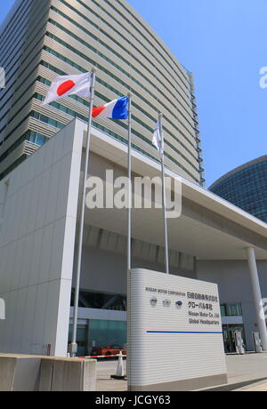 Le constructeur automobile NISSAN Bureau siège à Yokohama au Japon. Banque D'Images