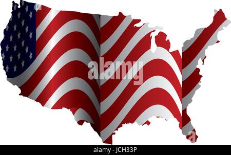 Etats-unis d'asmerica site avec drapeau Illustration de Vecteur