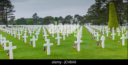 Cimetière Américain, Normady France Banque D'Images