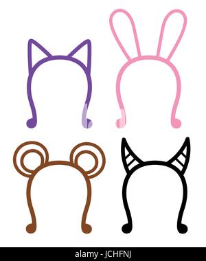 Hoop sur head set vector illustration hoop les oreilles. Illustration de Vecteur