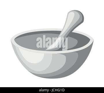 L'icône de mortier et pilon, cuisine pounder contours et rempli et signe vecteur pictogramme plein isolé sur blanc. Symbole, logo illustration. Illustration de Vecteur