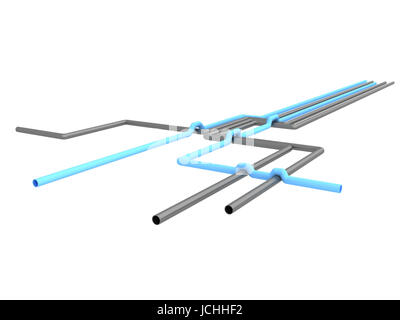 Illustration de la station de distribution de gaz tuyaux Banque D'Images