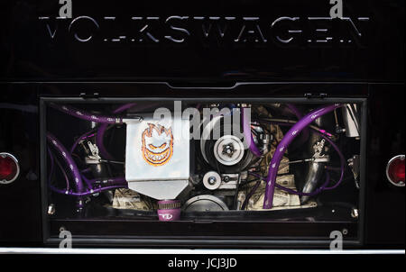 Le camping-car Volkswagen VW Custom engine Banque D'Images