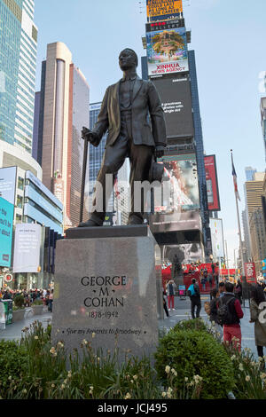 George m cohan statue Times Square New York City USA Banque D'Images