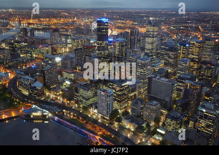 Melbourne, Australie de bird's eye view Banque D'Images