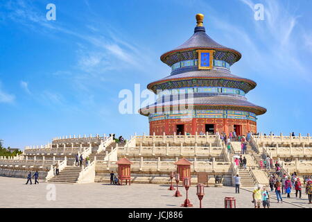 Temple du Ciel (Tian Tan), salle de prière pour les bonnes récoltes, l'UNESCO, Beijing, Chine Banque D'Images