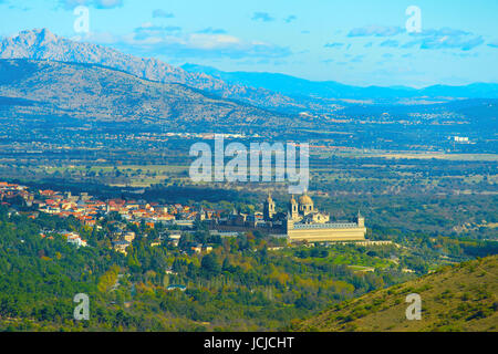 Le site Royal de San Lorenzo de El Escorial est une résidence historique du roi d'Espagne, dans la ville de San Lorenzo. Espagne Banque D'Images