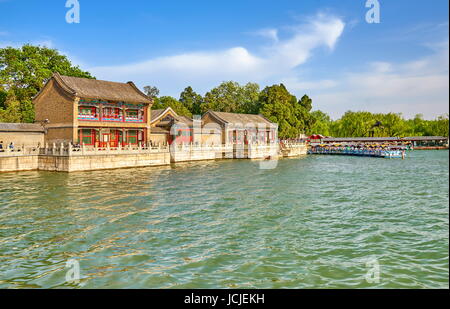 Le Lac de Kunming près de Summer Palace, Beijing, Chine Banque D'Images