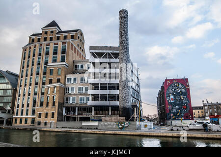 PARIS GRANDS MOULINS DE PANTIN APRÈS UNE RÉNOVATION TOTALE TRANSFORMÉE EN BUREAU DE LUXE - PARIS BÂTIMENTS © FRÉDÉRIC BEAUMONT Banque D'Images