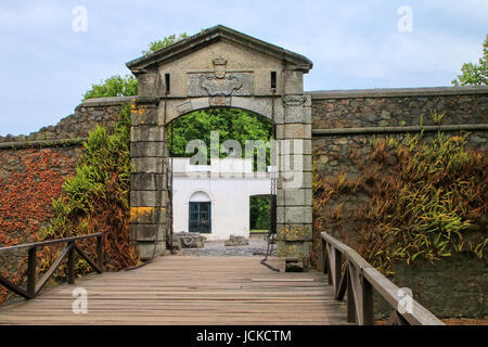 Porton de Campo (porte de ville) à Colonia del Sacramento, Uruguay. C'est l'une des plus anciennes villes de Uruguay Banque D'Images