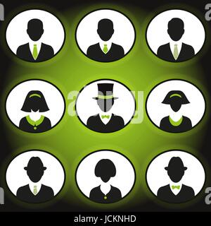 Les gens Vector icons Illustration de Vecteur