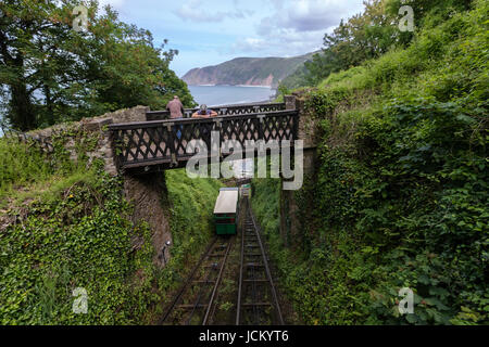 Lynmouth Cliff Railway,, Exmoor, Devon, England, UK Banque D'Images