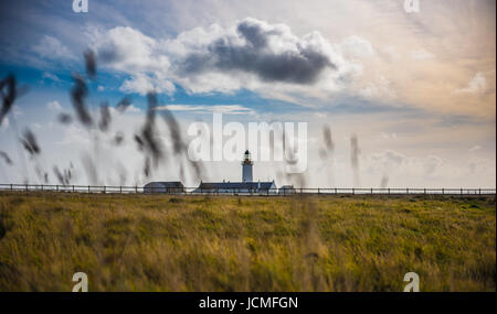 Langness phare, Île de Man). Banque D'Images