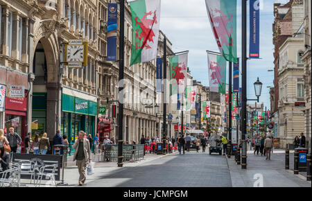 St Marys Street Cardiff au Pays de Galles Banque D'Images