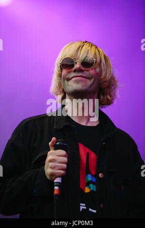 Scarborough, Royaume-Uni. 20Th Oct, 2017. Les charlatans en concert à Scarborough Open Air Theatre Crédit : Daniel Easton/Alamy Live News Banque D'Images