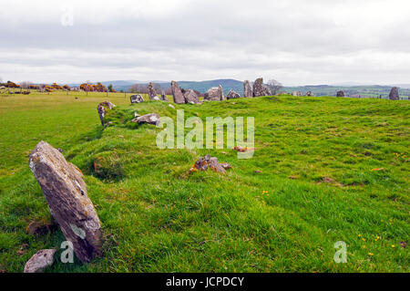 Le cercle de pierres de Beltany, Raphoe, comté de Donegal, Irlande Banque D'Images