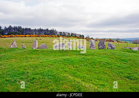 Le cercle de pierres de Beltany, Raphoe, comté de Donegal, Irlande Banque D'Images