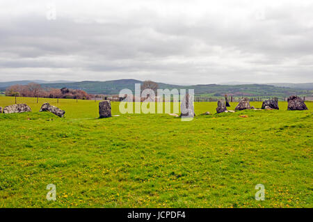 Le cercle de pierres de Beltany, Raphoe, comté de Donegal, Irlande Banque D'Images