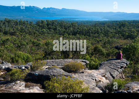 Le Parc National des Grampians vu de Reed Lookout, Victoria, Australie. Banque D'Images