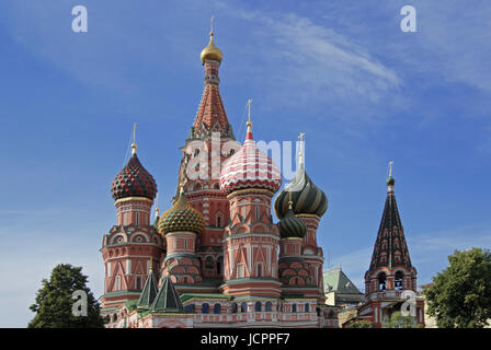 Cathédrale de l'Intersession, ou Cathédrale de Vasily le bienheureux, la Place Rouge, Moscou, Russie, Europe Banque D'Images